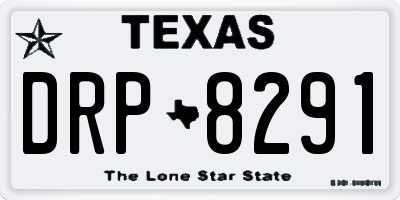 TX license plate DRP8291