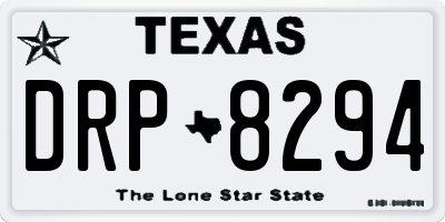 TX license plate DRP8294