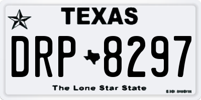 TX license plate DRP8297