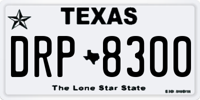 TX license plate DRP8300