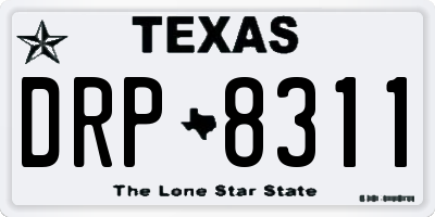 TX license plate DRP8311