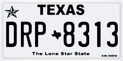 TX license plate DRP8313