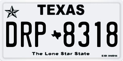 TX license plate DRP8318