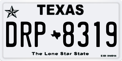 TX license plate DRP8319
