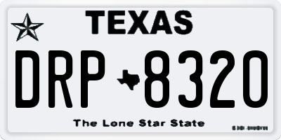 TX license plate DRP8320