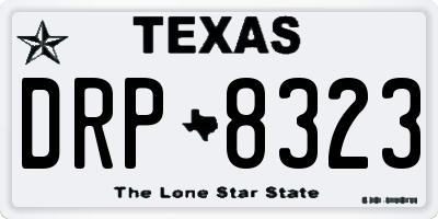 TX license plate DRP8323