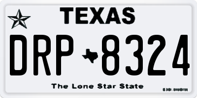 TX license plate DRP8324