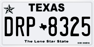 TX license plate DRP8325