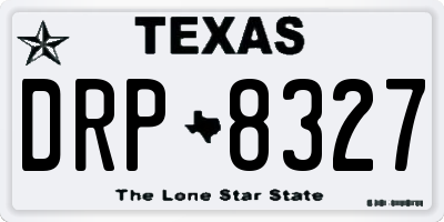 TX license plate DRP8327