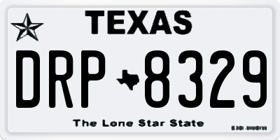 TX license plate DRP8329