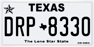 TX license plate DRP8330