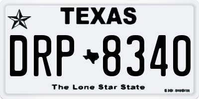 TX license plate DRP8340