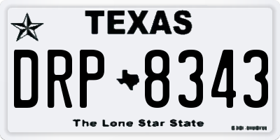 TX license plate DRP8343