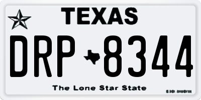 TX license plate DRP8344