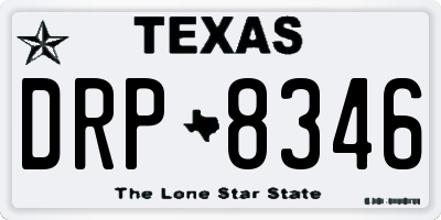 TX license plate DRP8346