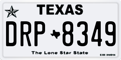 TX license plate DRP8349