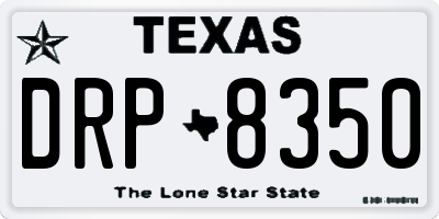 TX license plate DRP8350