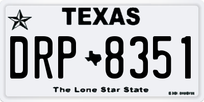TX license plate DRP8351