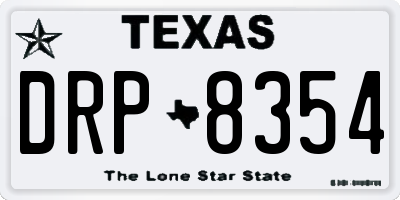 TX license plate DRP8354