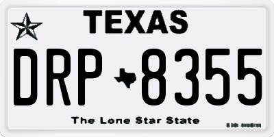 TX license plate DRP8355