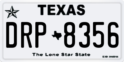 TX license plate DRP8356