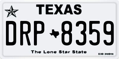 TX license plate DRP8359