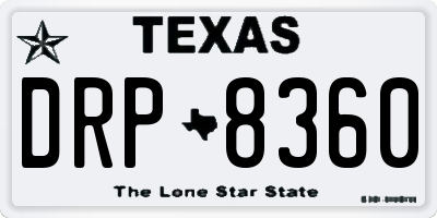 TX license plate DRP8360