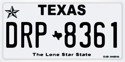 TX license plate DRP8361