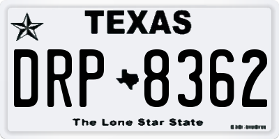 TX license plate DRP8362