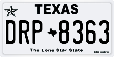 TX license plate DRP8363