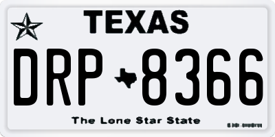 TX license plate DRP8366