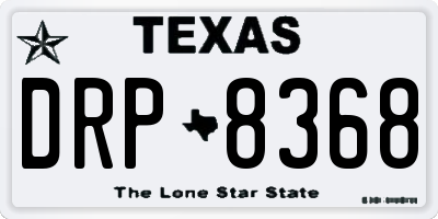 TX license plate DRP8368