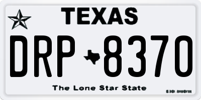 TX license plate DRP8370