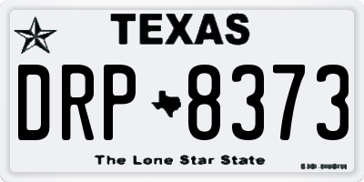 TX license plate DRP8373