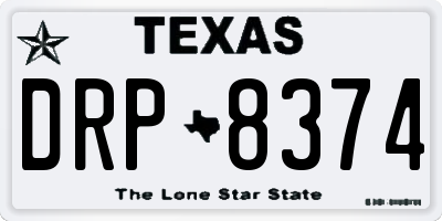 TX license plate DRP8374