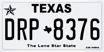 TX license plate DRP8376