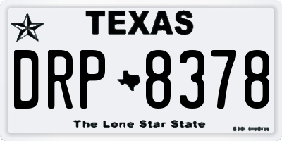 TX license plate DRP8378