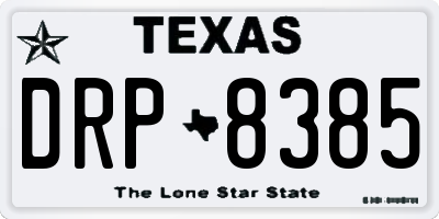 TX license plate DRP8385