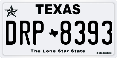 TX license plate DRP8393