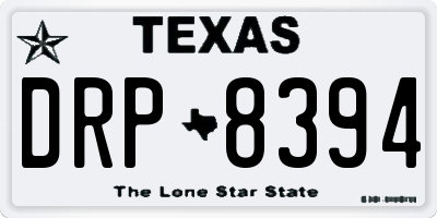 TX license plate DRP8394