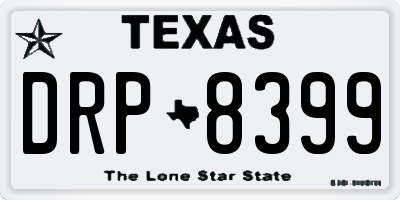 TX license plate DRP8399