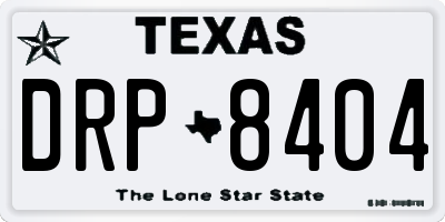 TX license plate DRP8404