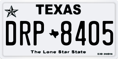 TX license plate DRP8405