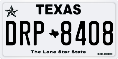 TX license plate DRP8408