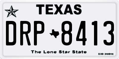 TX license plate DRP8413