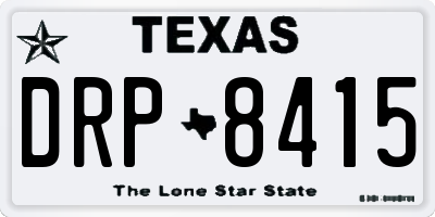 TX license plate DRP8415