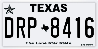 TX license plate DRP8416
