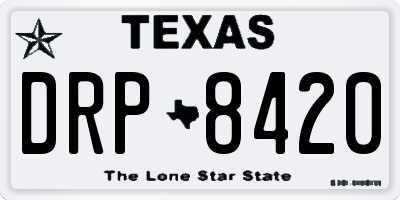 TX license plate DRP8420