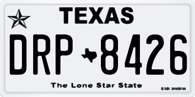 TX license plate DRP8426