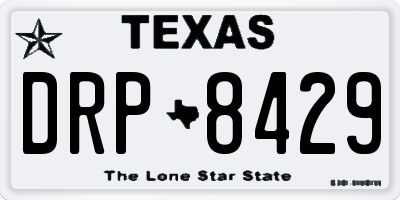 TX license plate DRP8429